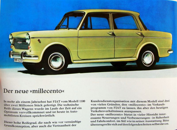 NSU Neckar 1100 Modellprogramm 1965 Automobilprospekt (10328)
